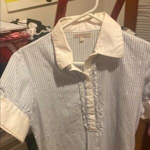 Alcott Blue and White Casual Button Down Shirt